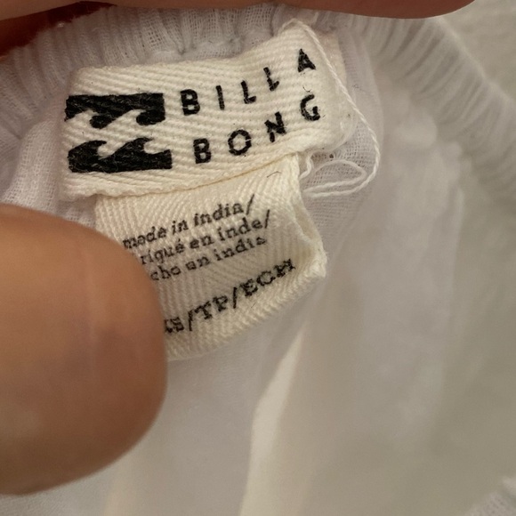 Billabong White  100% cotton Halter  elastic maxi dress - Picture 5 of 8